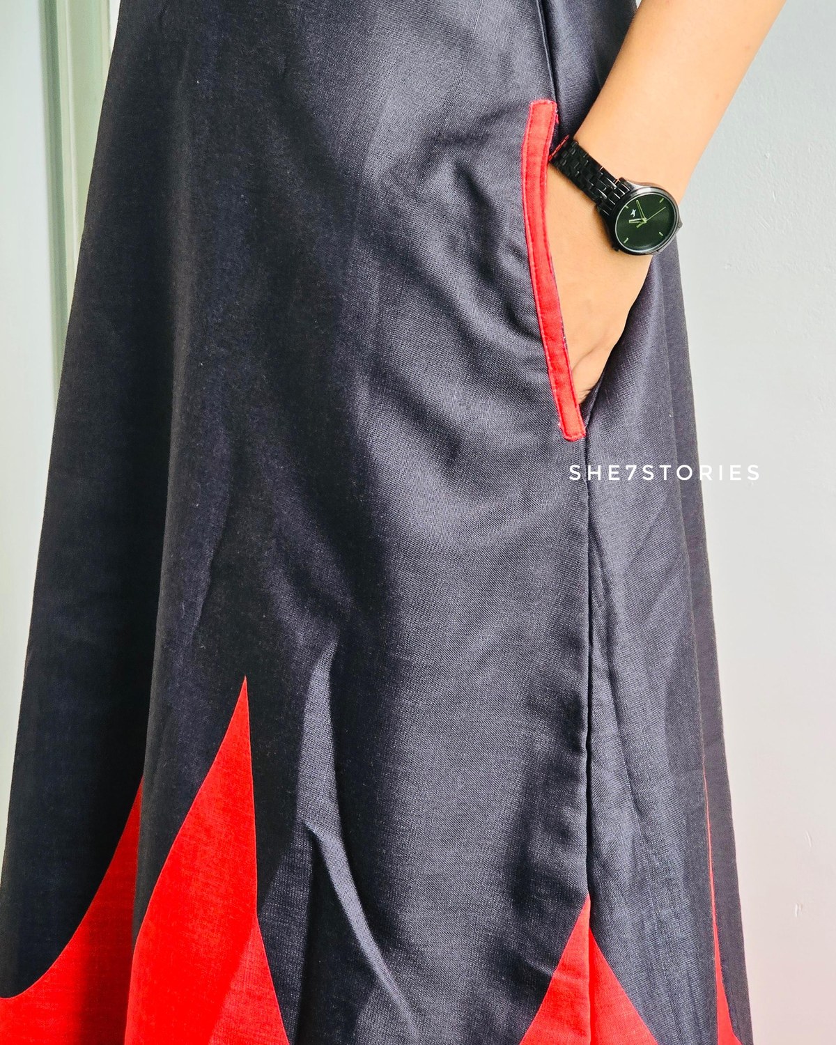 Black and Red Aline Frock