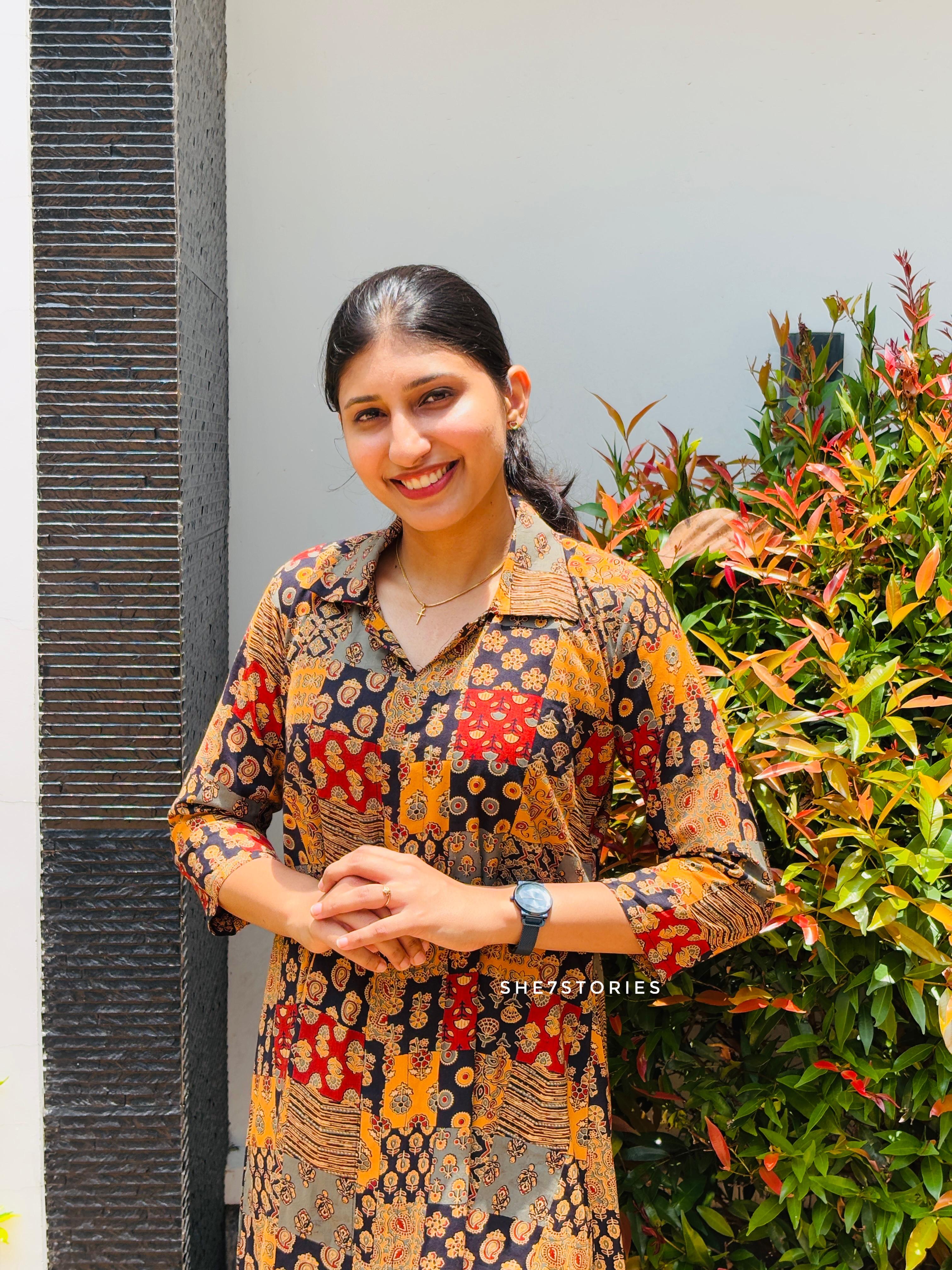 Ajrakh Shirt Model Dress