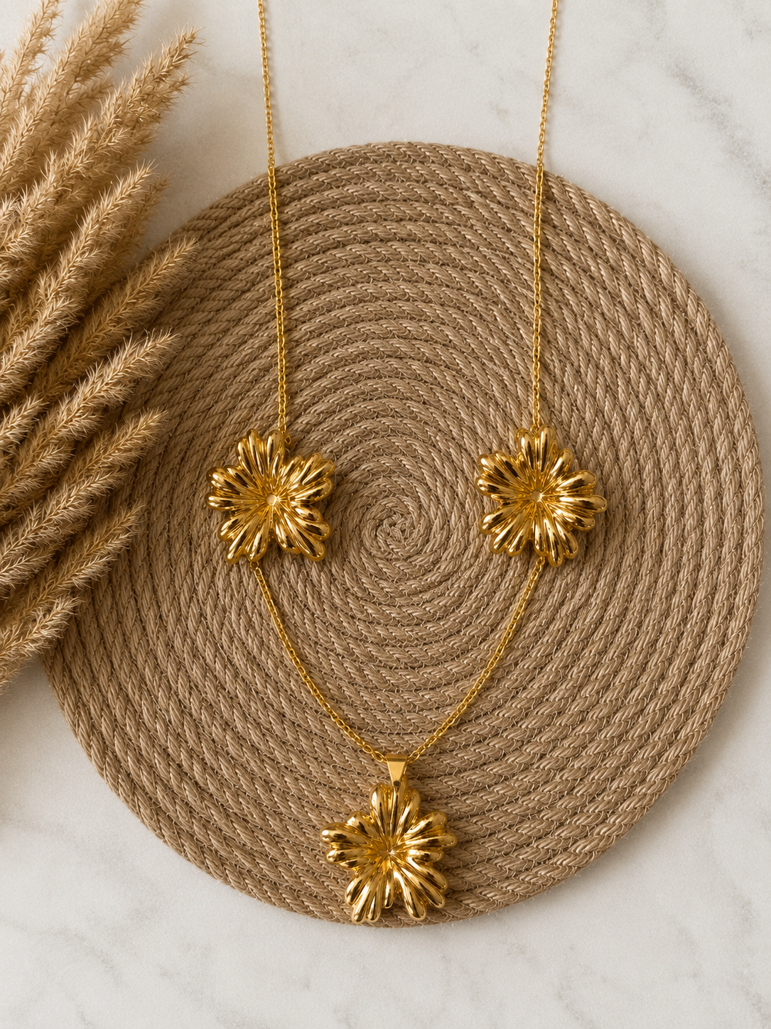 Flower pendant set
