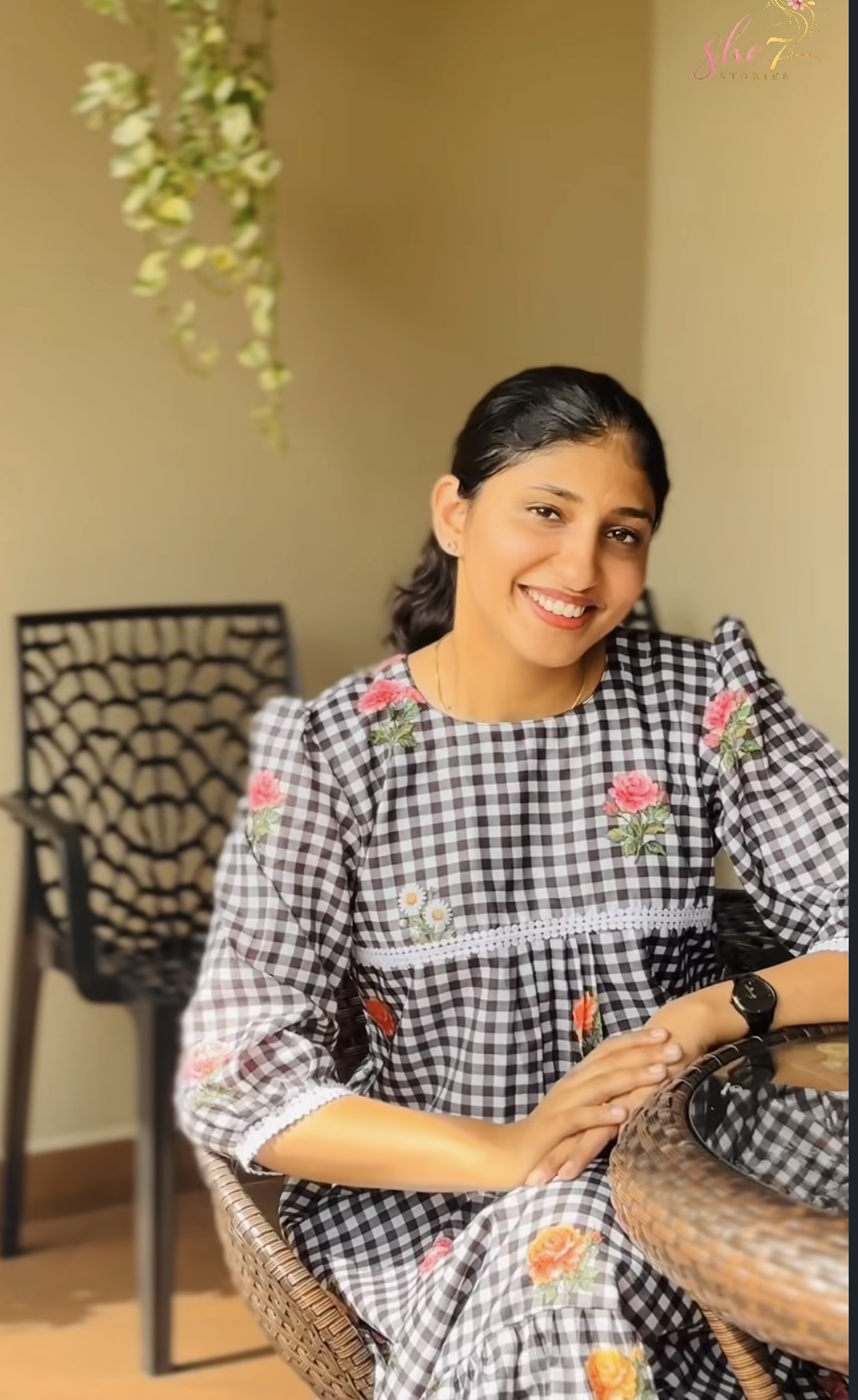 Floral Gingham Dress
