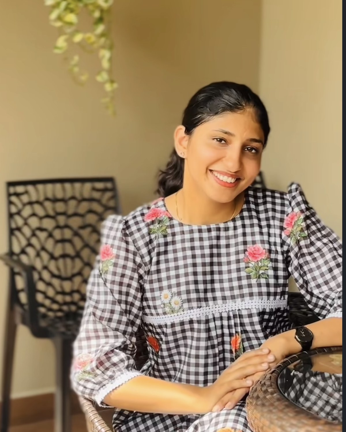 Floral Gingham Dress