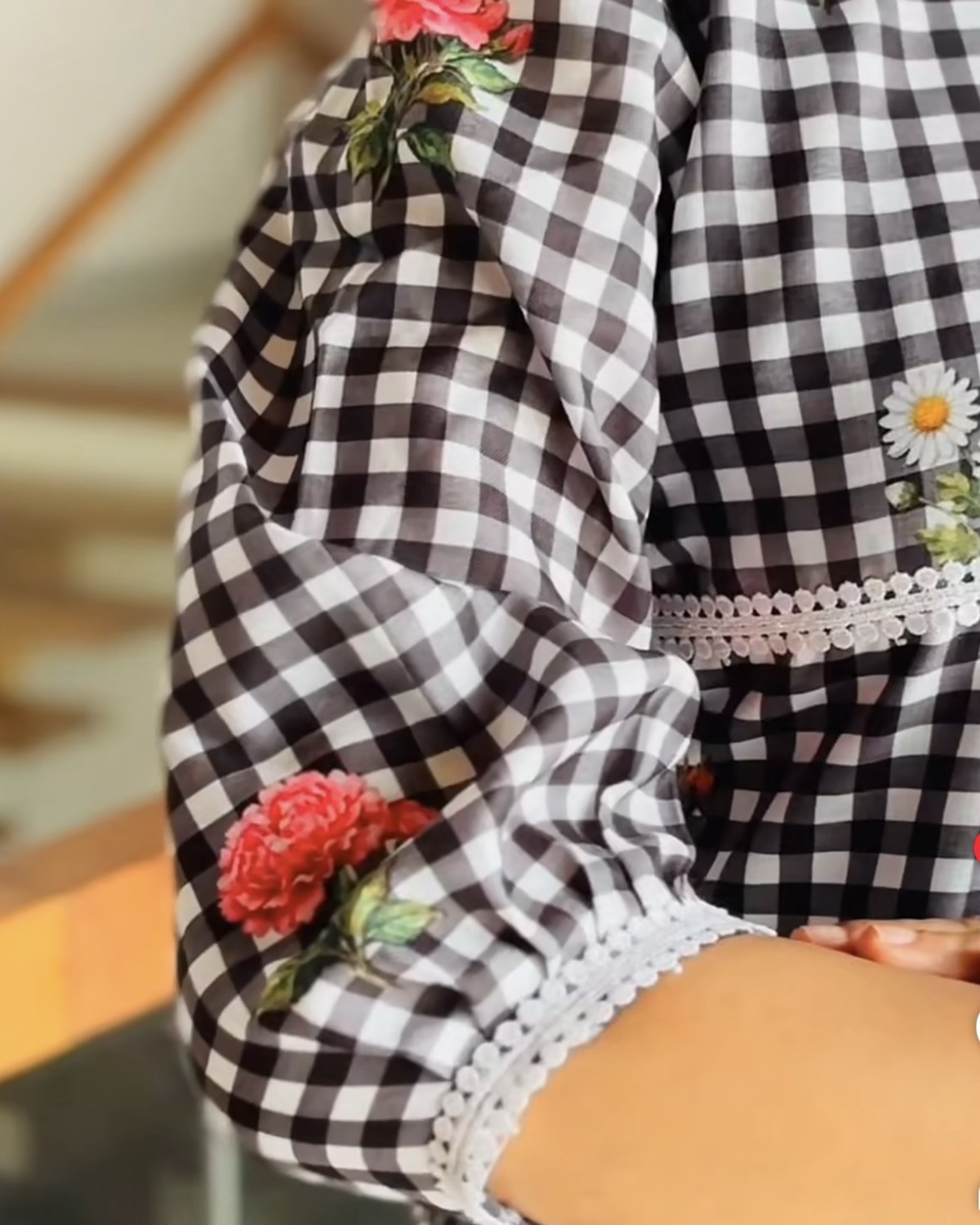 Floral Gingham Dress