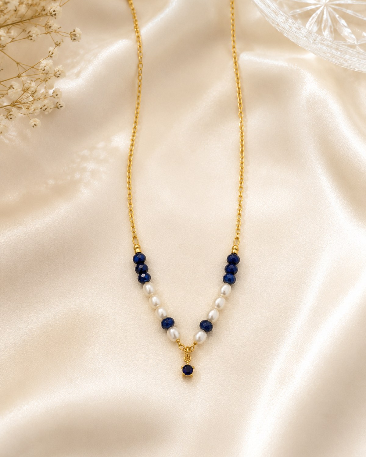 Antitarnish beaded necklace